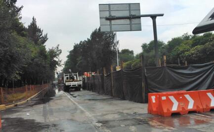 Por construcción del puente vehicular Gran Canal confinan carril central de Circuito Interior