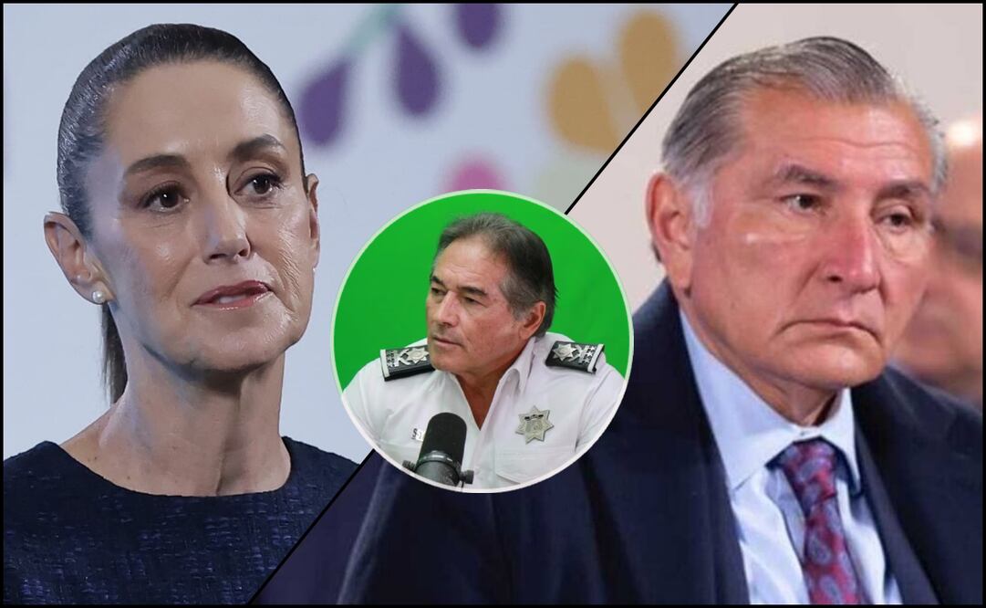 Claudia Sheinbaum, Hernán Bermúdez y Adán Augusto López. Foto: EL UNIVERSAL