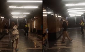 Integrantes de colectivo trans causan destrozos en estaciones del Metro Hidalgo y Bellas Artes; rompen luminarias y cámaras de vigilancia. Foto: Captura de pantalla.