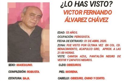 Hallan muerto a periodista desaparecido en Acapulco