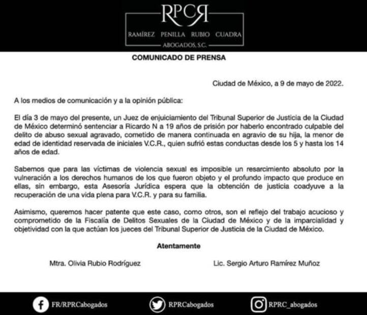Él es Ricardo Crespo, el exGaribaldi sentenciado a 19 años de prisión por abusar de su hija 