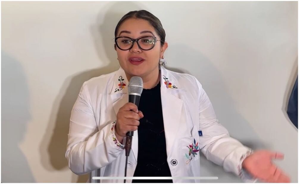 Secretaria de Salud de Hidalgo, Vanessa Escalante afirma que el Gobernador se encuentra estable (17/12/2024). Foto: Especial