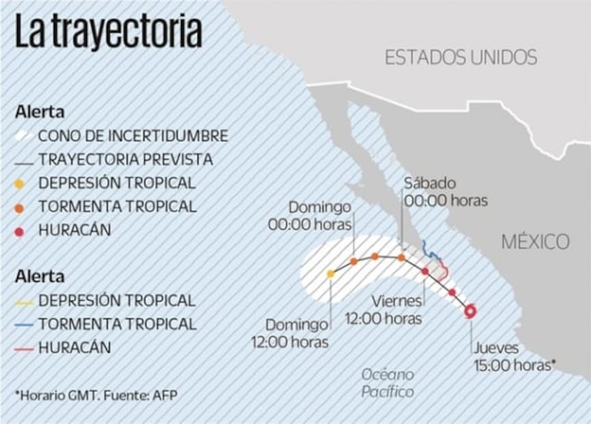 Pega huracán "Olaf" en Los Cabos 