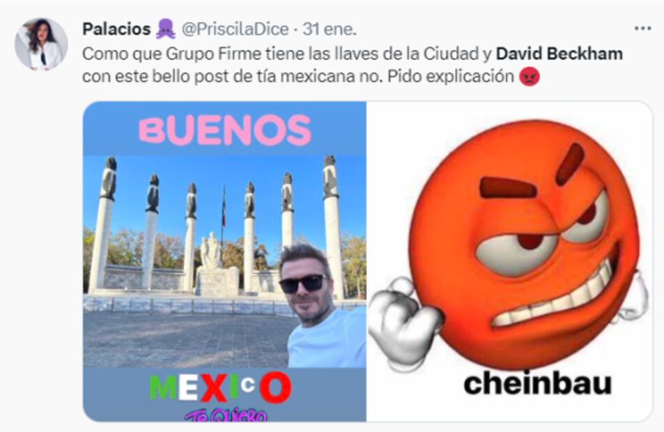 David Beckham es víctima de los memes por su visita a la CDMX