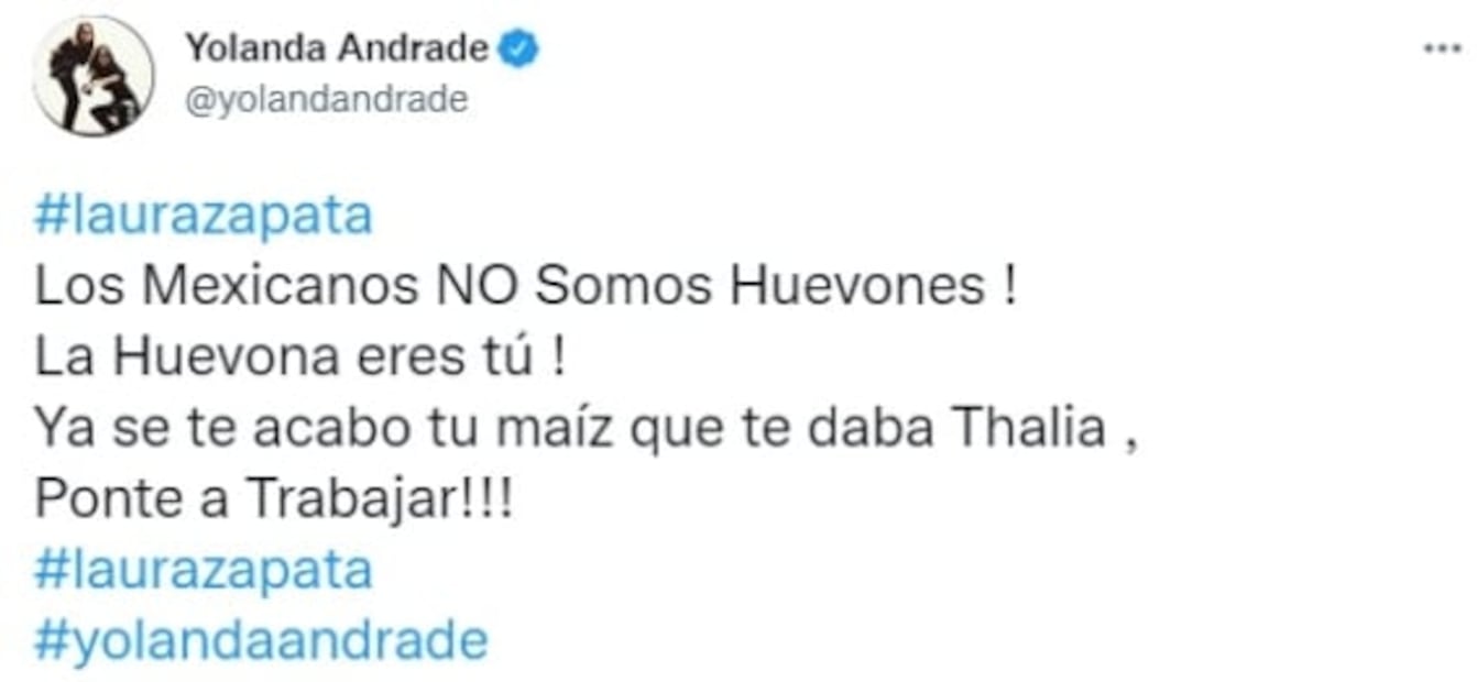 “La huevona eres tú”: Como AMLO, Yolanda Andrade también le responde a Laura Zapata