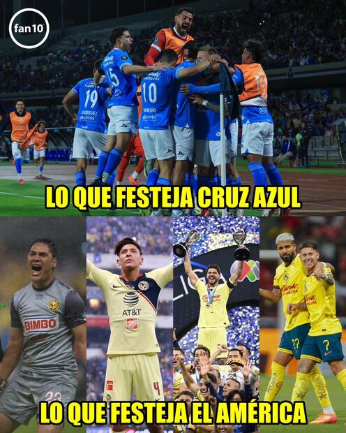 Los Memes del América tras perder contra Cruz Azul. FOTO: ESPECIAL