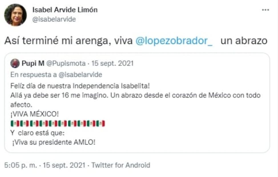 Cónsul Isabel Arvide alista en Estambul Grito de Independencia "siempre al lado" de AMLO