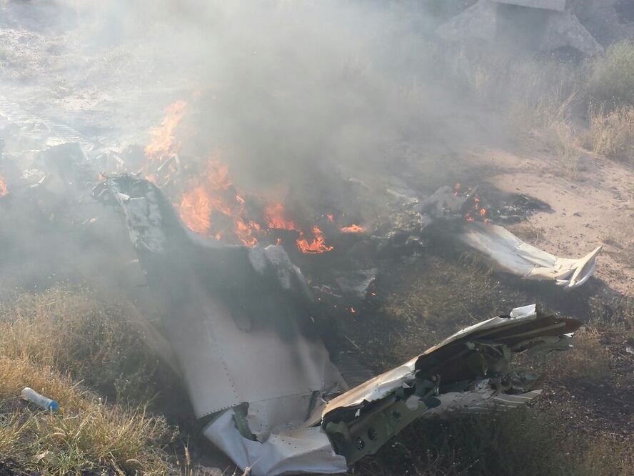 La aeronave quedó destrozada Foto: Especial