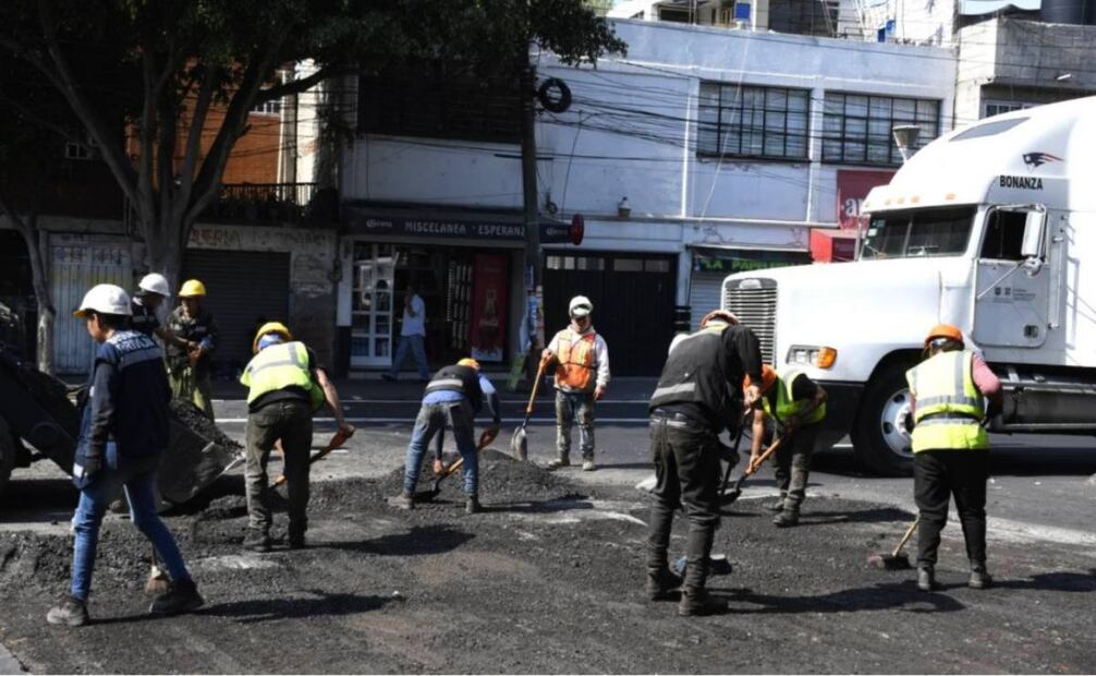 Con ayuda de alcaldías, se han logrado reparar baches en toda la CDMX (16/01/2025). Foto: Especial