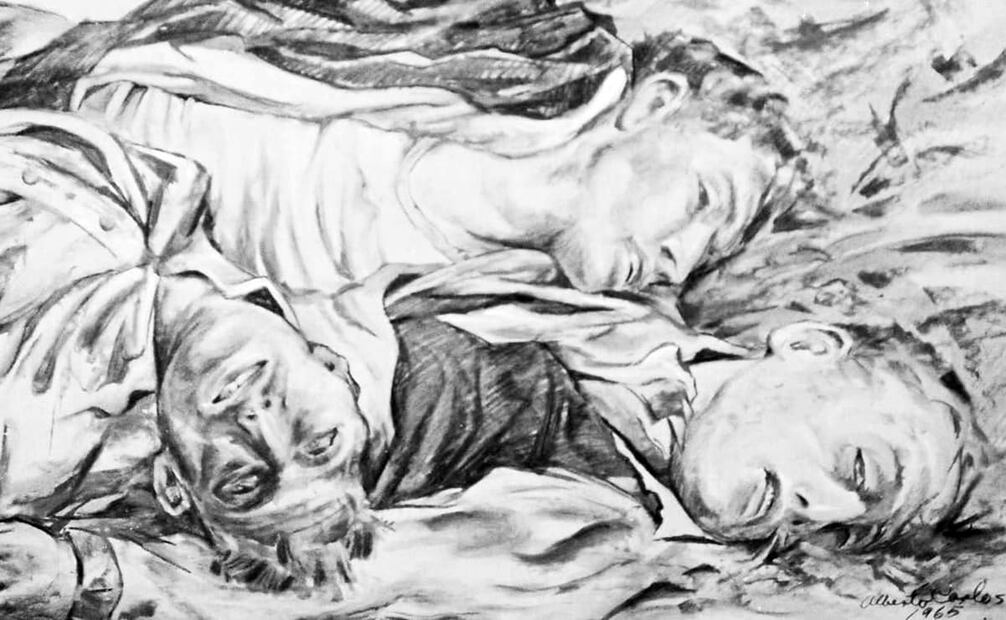 Mural “Ellos sabían por qué”, del pintor Alberto Carlos, mismo que estuvo a punto de ser destruido por el Gobernador Praxedis Giner Durán. Foto: ESPECIAL/Tomada de Facebook/Comité Primeros Vientos.