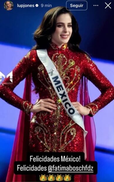 La primera Miss Universo mexicana se unió a la ola de felicitaciones. Foto: Instagram.