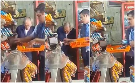Captan a empleado de Bimbo y Marinela en posible robo a abuelito en su tienda