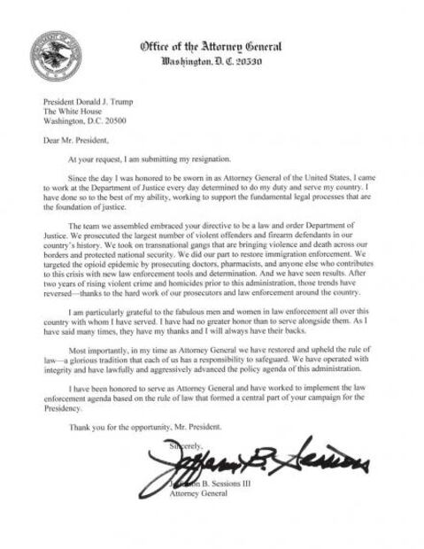 Renuncia Jeff Sessions, fiscal general de EU