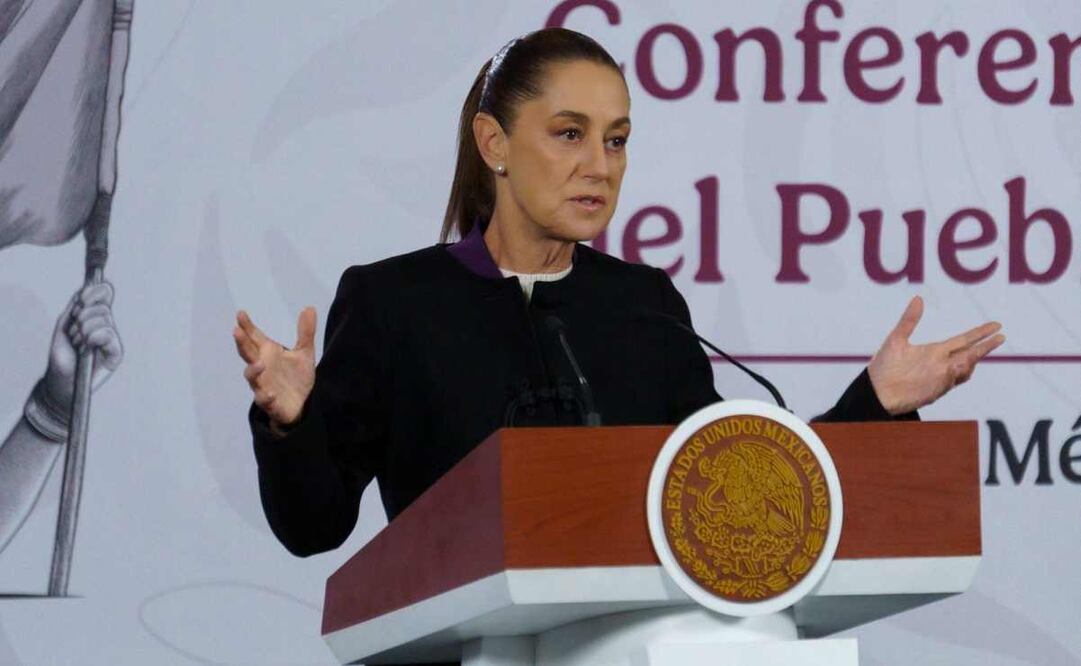 La presidenta Claudia Sheinbaum durante la mañanera del 16 de diciembre del 2025. Foto: Osmar Alvarado / EL UNIVERSAL