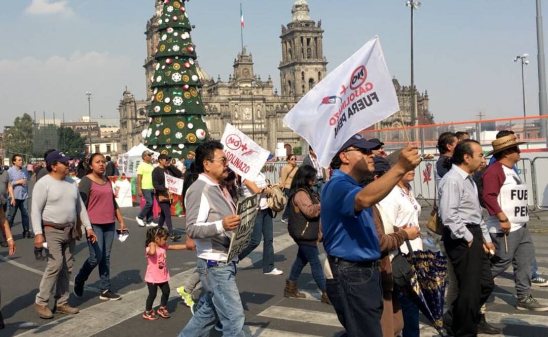 Marcha FPFV contra el gasolinazo al Zócalo