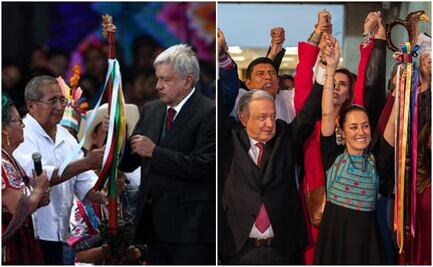 Bastón de mando que AMLO entregó a Sheinbaum, no es el que recibió en 2018; aquí las diferencias