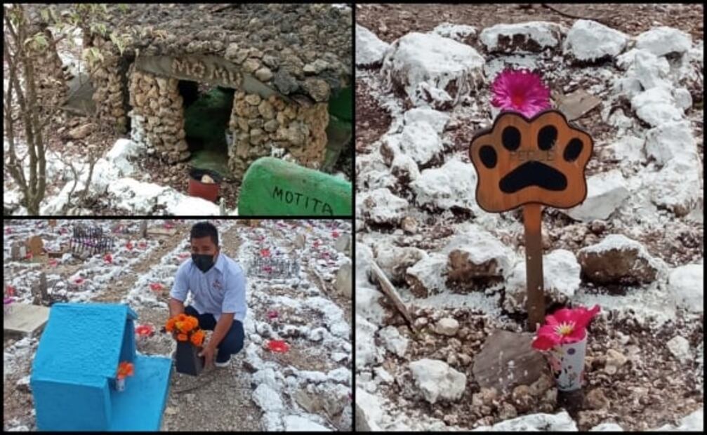La tradición del Día de Muertos llega a cementerio de mascotas en Chiapas