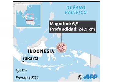 Se registra sismo de 6.9 en aguas de Indonesia; activan alerta de tsunami