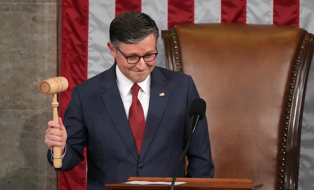 El presidente de la Cámara de Representantes, Mike Johnson, republicano por Louisiana. Foto: AP
