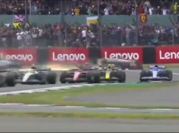 Terrible accidente en la largada del Gran Premio de Gran Bretaña