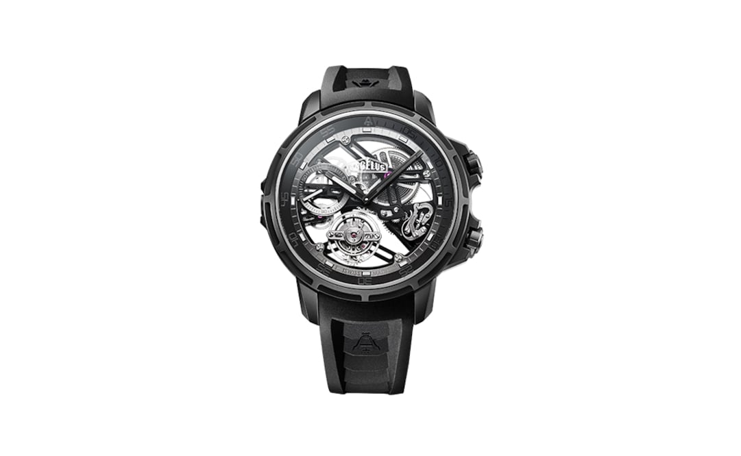 U50 Diver Tourbillon Black Edition se presenta en una caja liviana, pero robusta de 46 mm de titanio.