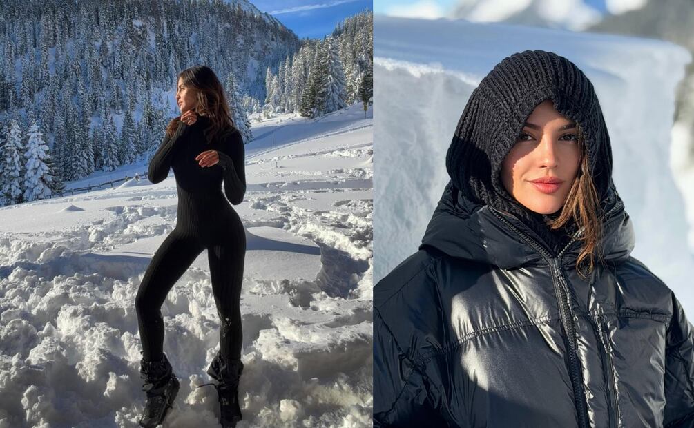 La actriz luce un conjunto térmico negro ideal para actividades en la nieve.
Foto: Instagram @eizagonzalez