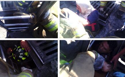 Cae bebé a coladera en la calzada Zaragoza