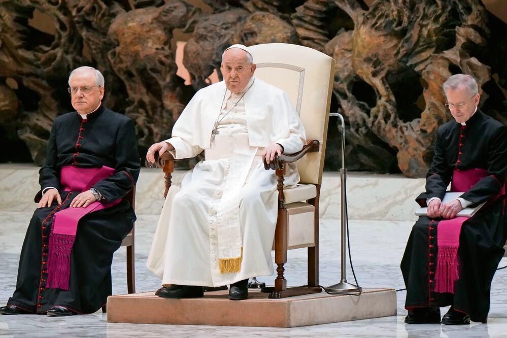 El papa Francisco en su audiencia general semanal en El Vaticano. Foto: AP