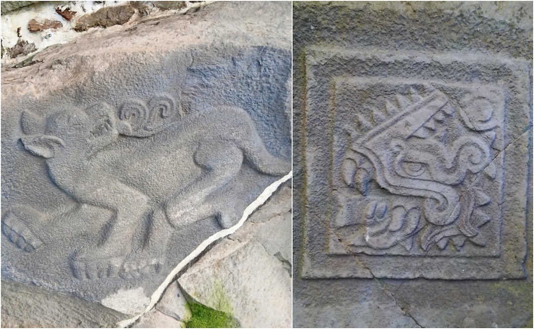 Petrograbados del sitio arqueológico de Santa Cruz Acalpixca, en Xochimilco, también conocido como Cuahilama, y que se encuentran actualmente sin protección. Fotos: Juan Carlos Campos Varela