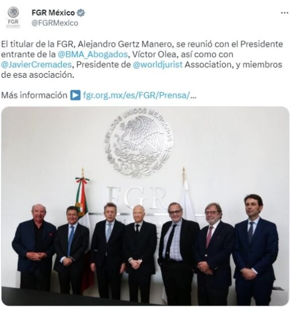 Fiscal Alejandro Gertz Manero reaparece tras operación 