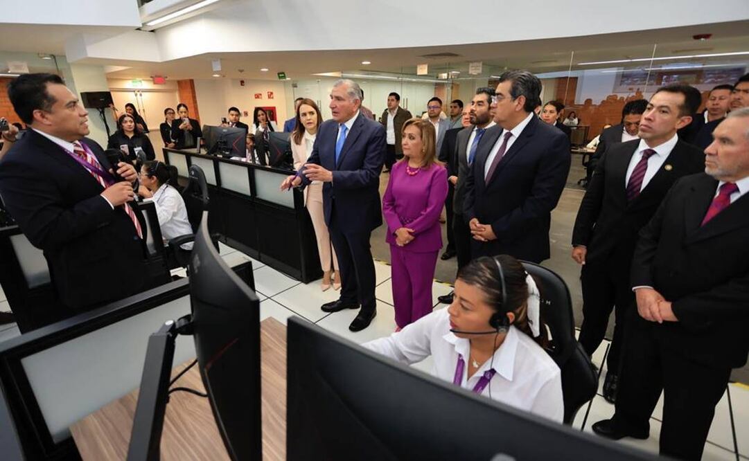 El secretario de Gobernación acompañó a la gobernadora en la inauguración del primer Centro de Comando, Control, Cómputo, Comunicaciones, Coordinación e Inteligencia (C5i) de Tlaxcala / Foto: Especial