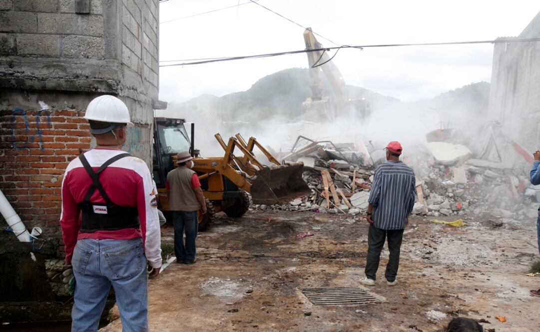 Derrumbe en Tenancingo. (Foto: Jorge Alvarado/El Universal)