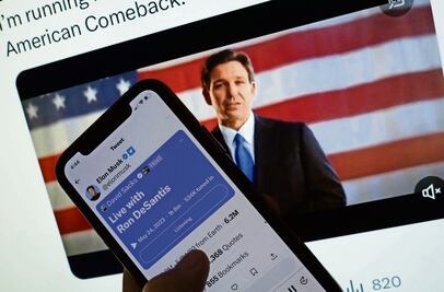 A tropezones, DeSantis lanza candidatura en Twitter Spaces