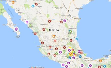 MAPA. Protestas contra el gasolinazo en el país