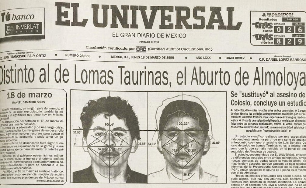 Plana del 18 de enero de 1996. “Hay pruebas de que dos hombres diferentes asumieron la identidad de Mario Aburto”, sostuvo Josianne Pujol. “La coincidencia en el parecido [de dos aparentes individuos] nos lleva a pensar que no es un hecho fortuito o debido al azar; más bien, es el fruto de una selección deliberada”, aseveró. Foto: Hemeroteca EL UNIVERSAL.