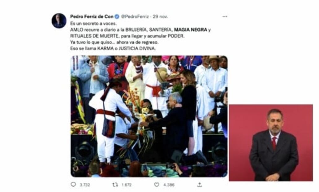 AMLO responde a Pedro Ferriz de Con por señalarlo de practicar brujería y ser el "rey de la magia negra" 