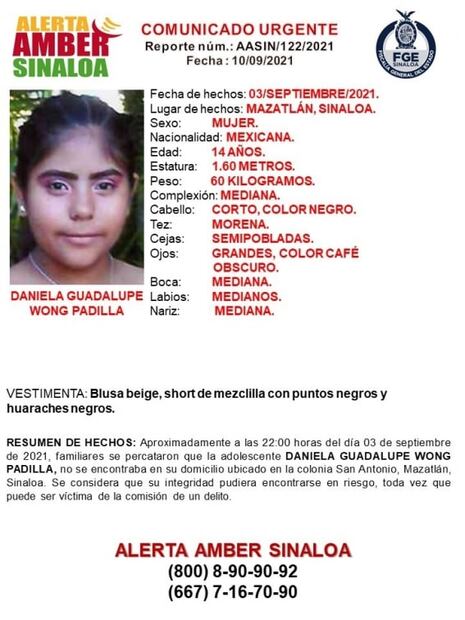 Emiten la Alerta Amber para tres adolescentes desaparecidos en Sinaloa en las últimas 48 horas