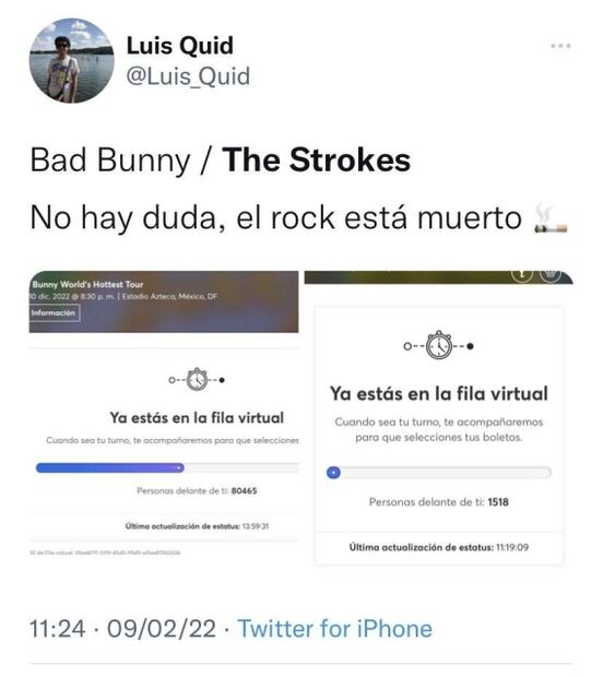 Bad Bunny suma otro concierto en México y se desatan burlas contra The Strokes