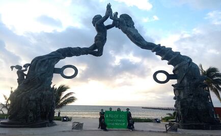 Con mantas, exigen legalización del aborto en Cancún, Playa del Carmen y Chetumal