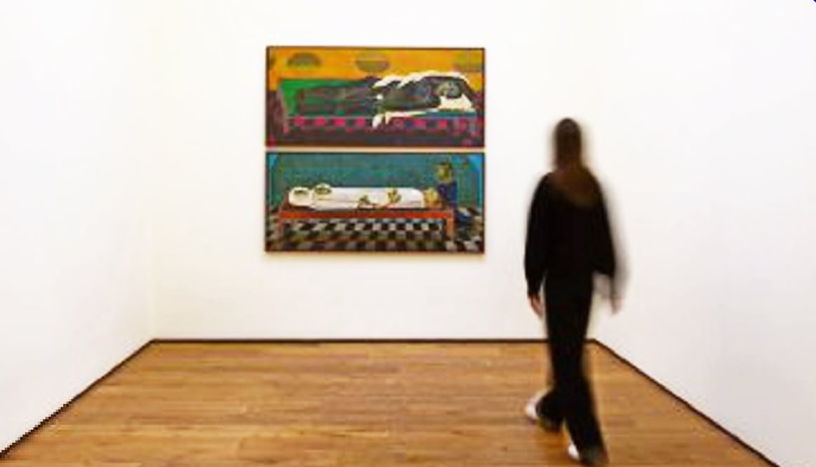 Obra de Salah Elmur, exhibida en la galería Mariane Ibrahim.
Foto: Cortesía de Mariane Ibrahim