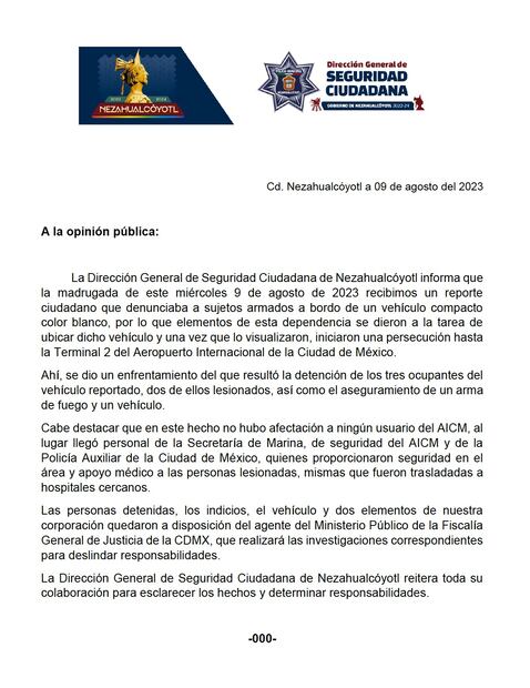 Balacera en AICM