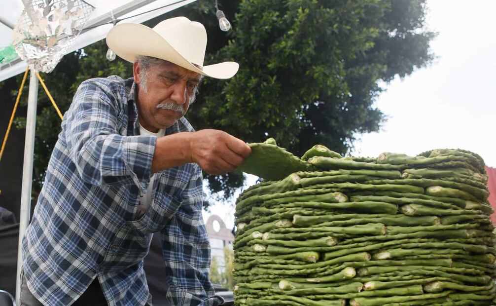Este domingo, se llevó a cabo la feria del Nopal frente al monumento a la Revolución. Foto: Darío Luna