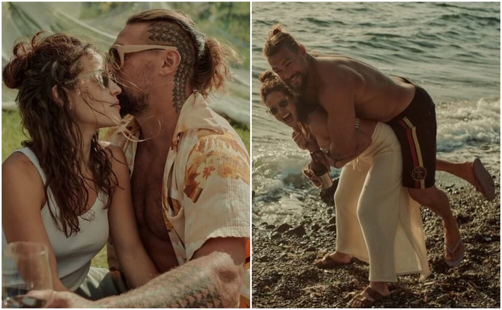 Adria Arjona comparte fotos con su novio Jason Momoa en su cumpleaños.