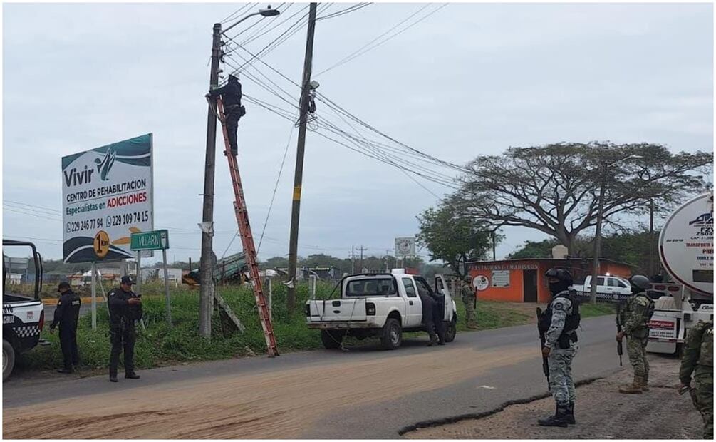 El desmantelamiento de redes de videocámaras ocurrió en los municipios de Martínez de la Torre, Poza Rica, Boca del Río, entre otros (14/01/2025). Foto: Especial