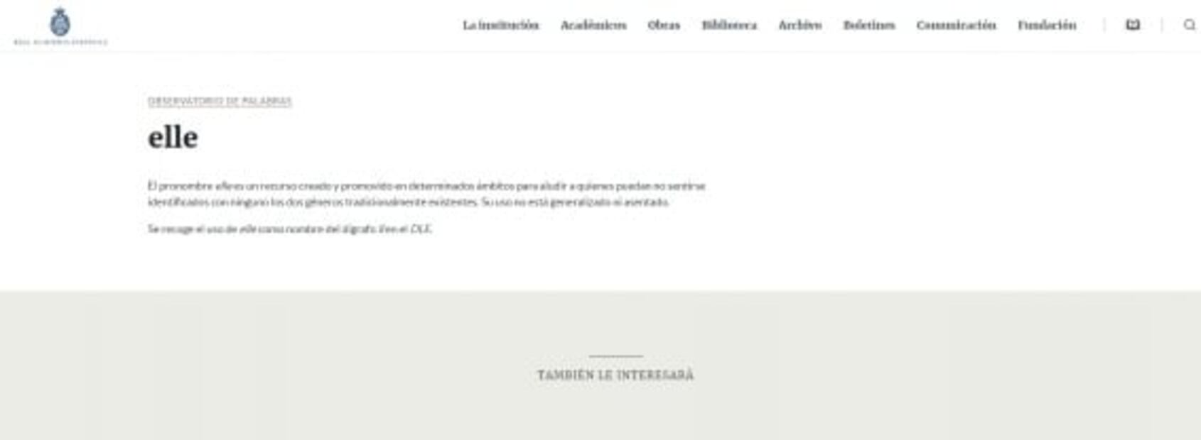 ¿La RAE reconoce la palabra "elle" para quienes no se identifican con algún género?