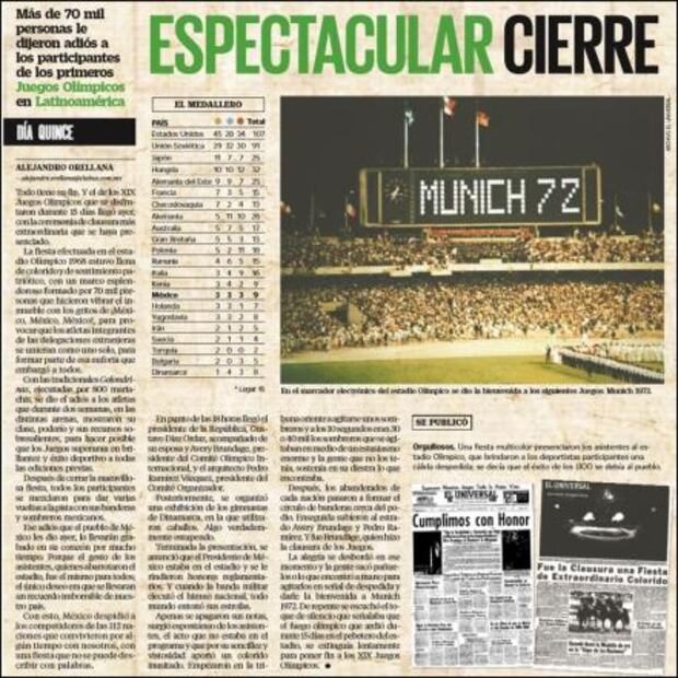 Espectacular cierre de México 68