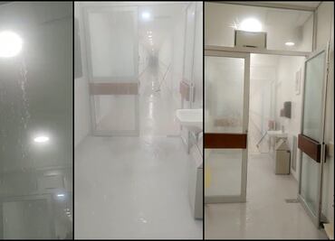 Inauguran hospital en Veracruz y en menos de 24 horas se inunda por falla en tuberías