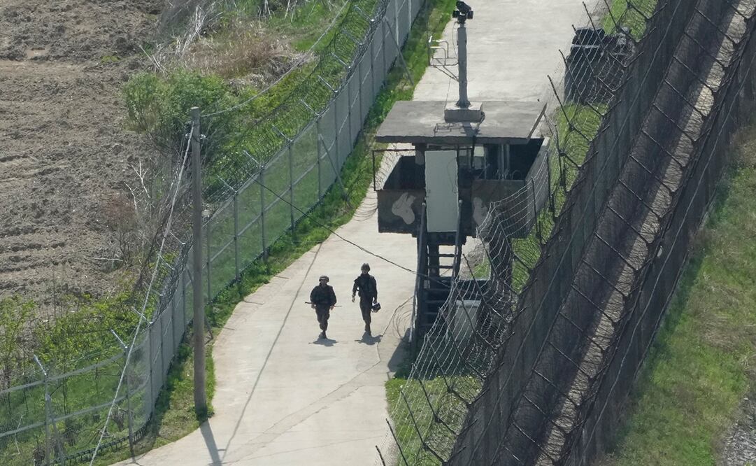 Fuerzas surcoreanas repelieron este martes a decenas de soldados de Corea del Norte que cruzaron brevemente la frontera. Foto: AP Foto/Ahn Young-joon