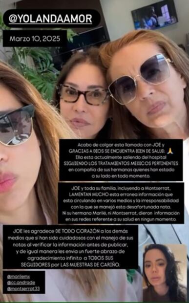 La productora de "Montse & Joe" lanzó este mensaje tras las especulaciones sobre la supuesta muerte de la conductora. Foto: Captura de pantalla