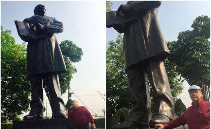 Escultor quiere llevarse "su" Benito Juárez de Naucalpan